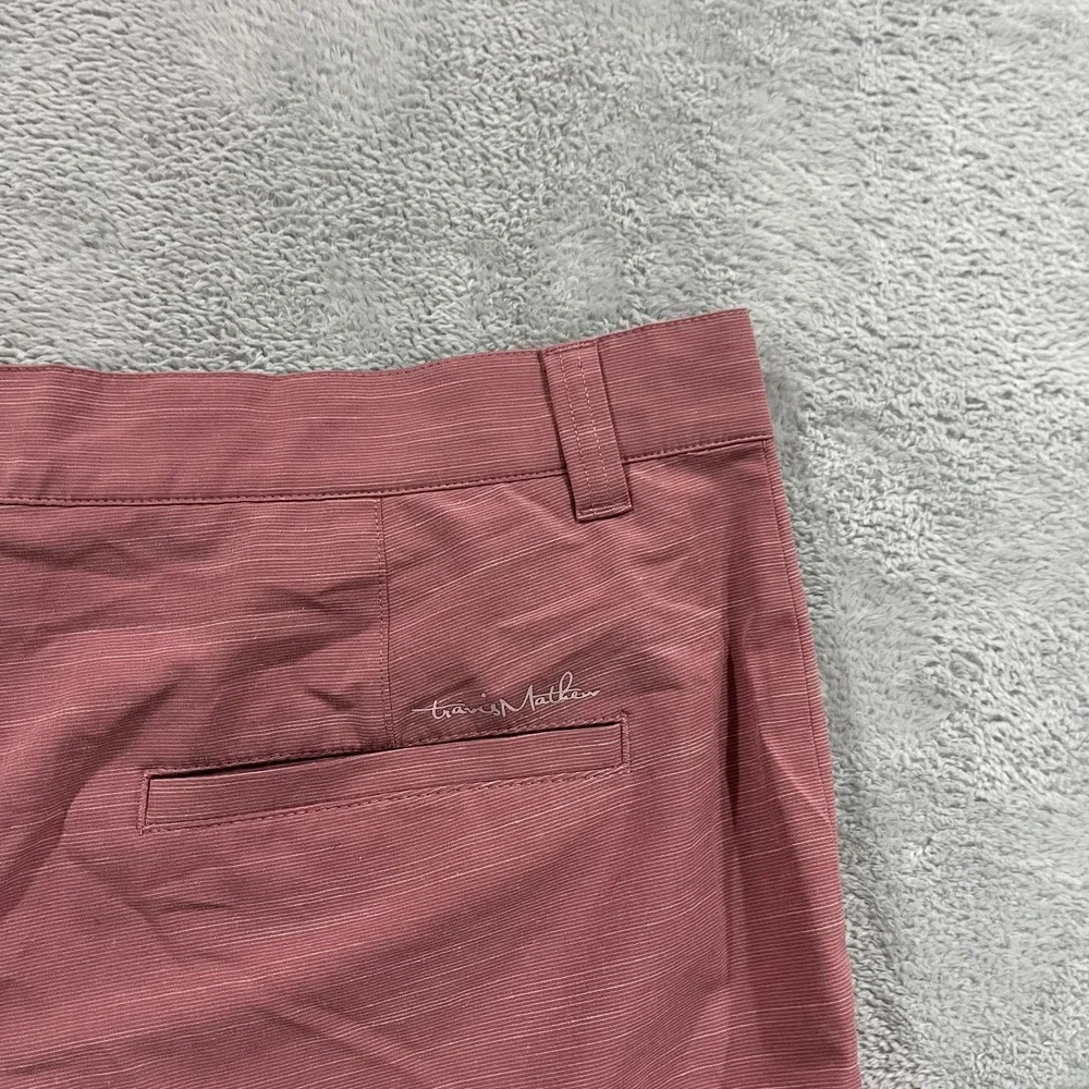 Travis Mathew Hybrid Shorts Men's‎ 36 Stretch Heather Rose Golf Pink